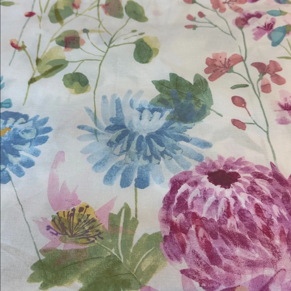 IKEA Grasvial Euro Style Pillow Shams 30x20 Watercolor Floral Set of 2